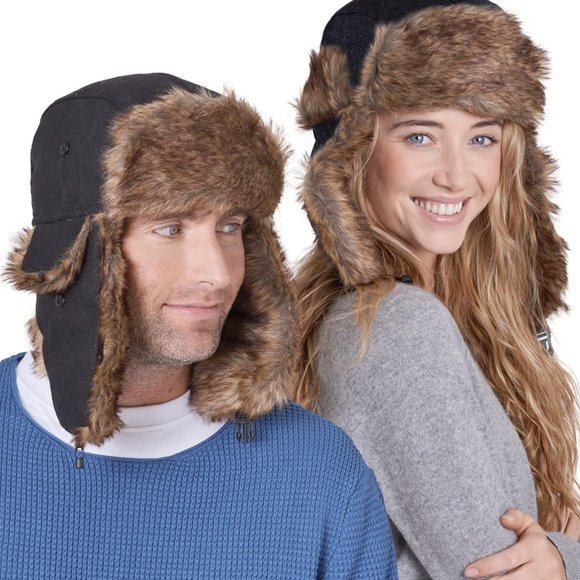 Headwear Winter Trapper Hat - Russian Ushanka Trooper Aviator Hats for Men‎ - Picture 5 of 5